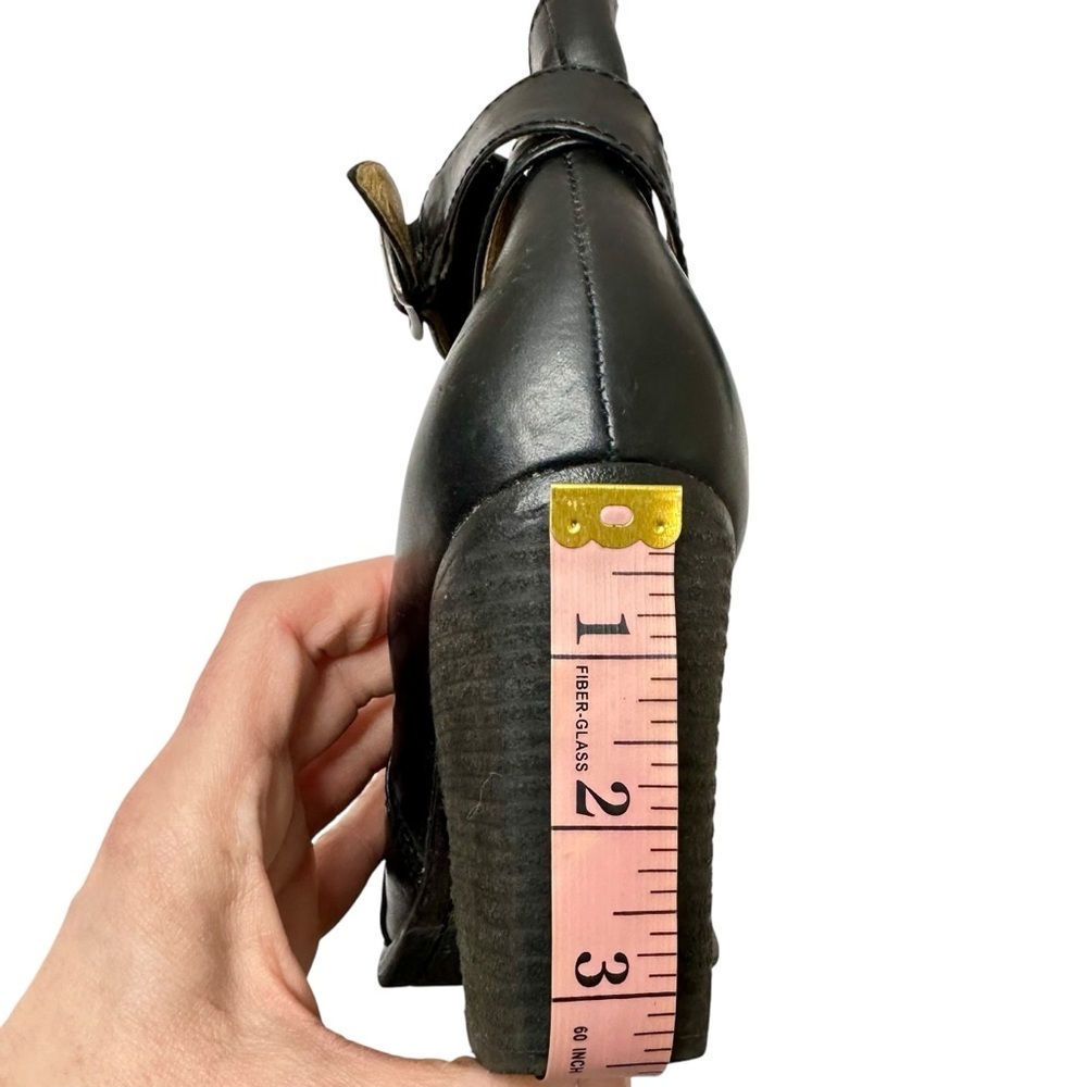Frye Black Leather Moto Ankle Boots Size 7.5 - Picture 13 of 14